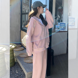 搭配一整套卫衣跑步两件套 休闲运动服套装 女秋冬季 2024新款 初秋装