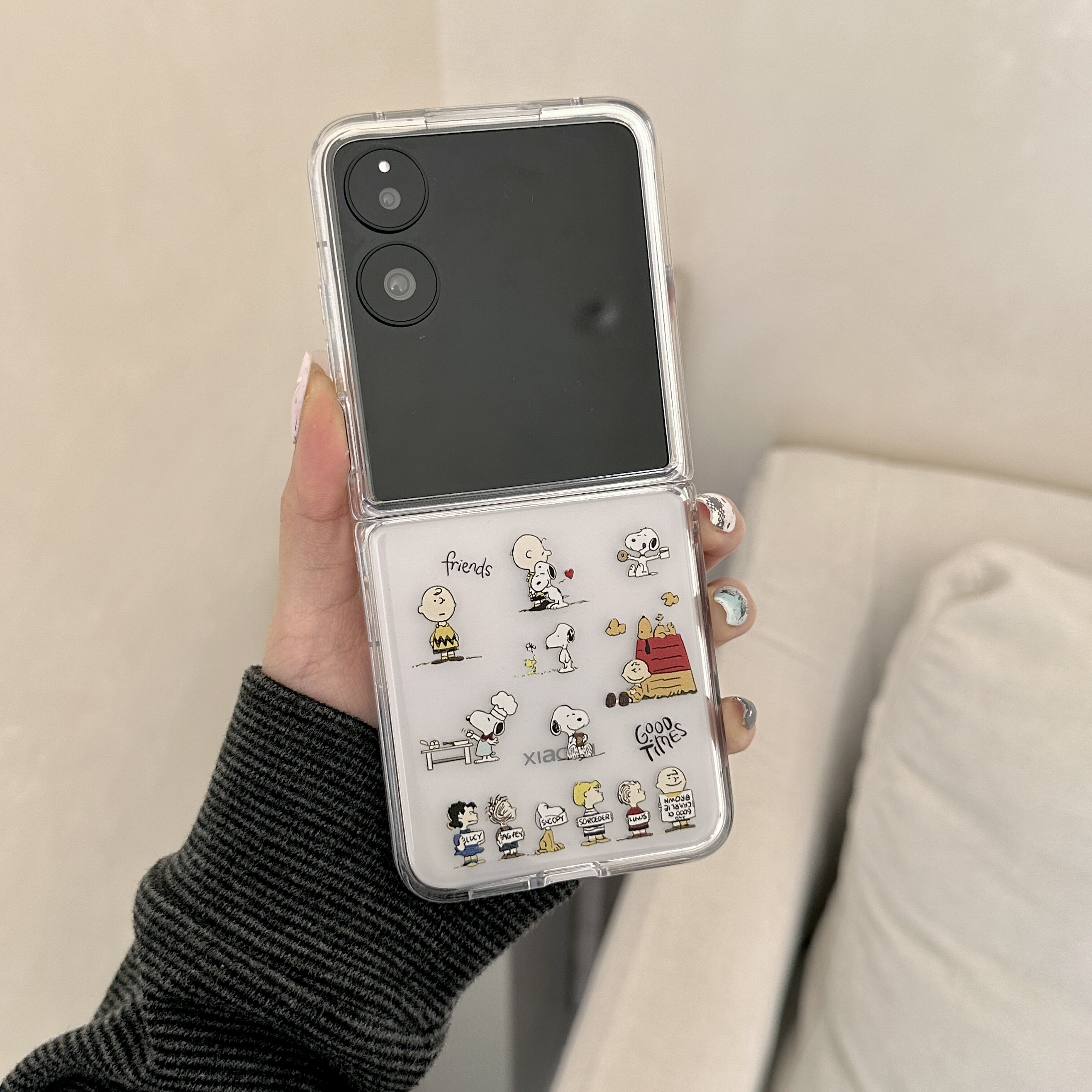 新款史努比适用小米mixfli手机保护套/壳