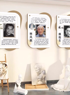 励志艺术画家挂画学校美术教室背景墙宣传海报壁画名人名言装饰画