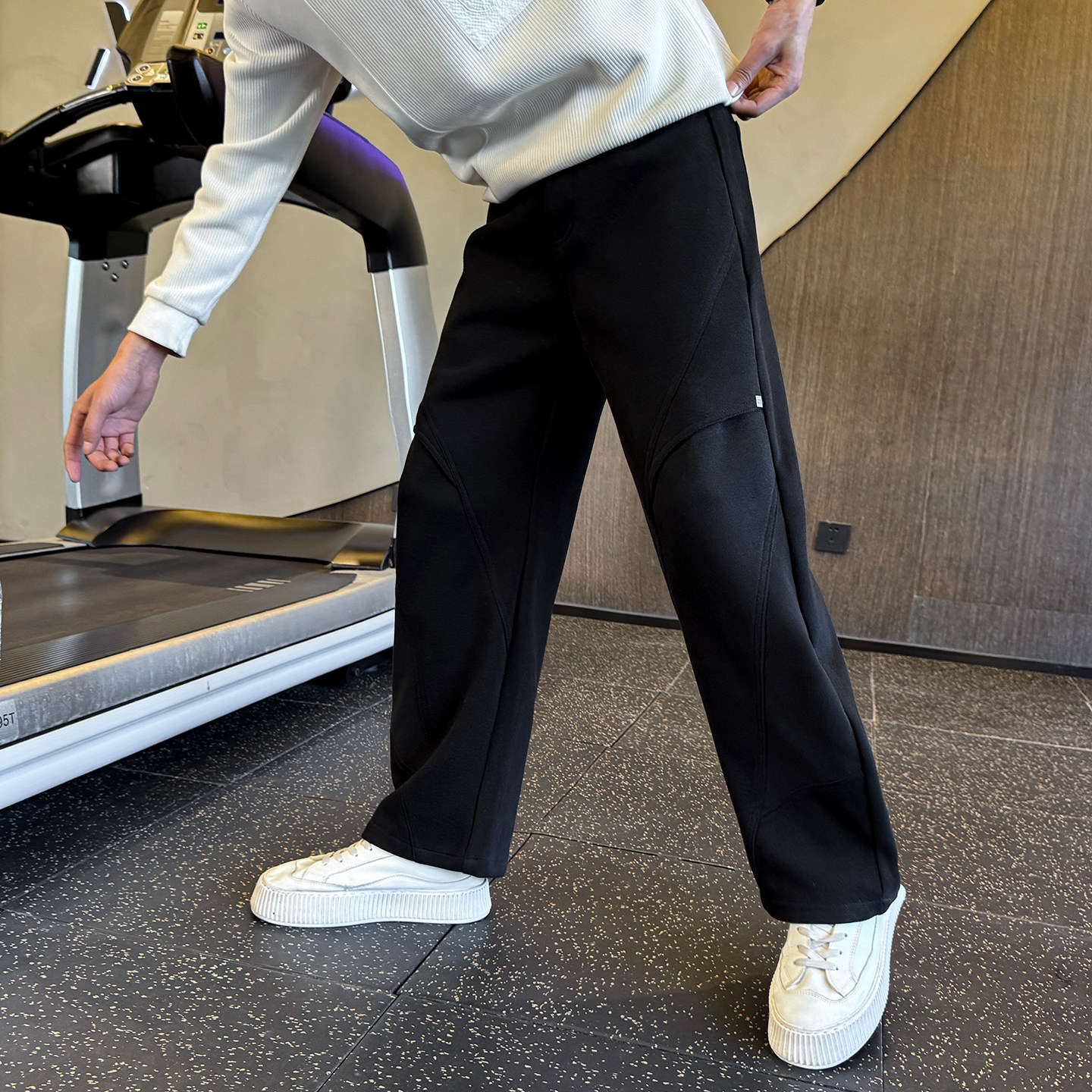 秋冬卫裤男士弯刀裤休闲直筒裤C207-337-P75控105，男装休闲裤，电商C207