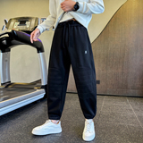 男士加绒卫裤针织休闲裤束脚裤C207-70019-P68控98，男装休闲裤，电商C207