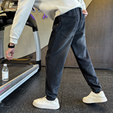 男士冬季水洗休闲裤修身弹力直筒裤C207-6397-P75控105，男装休闲裤，电商C207