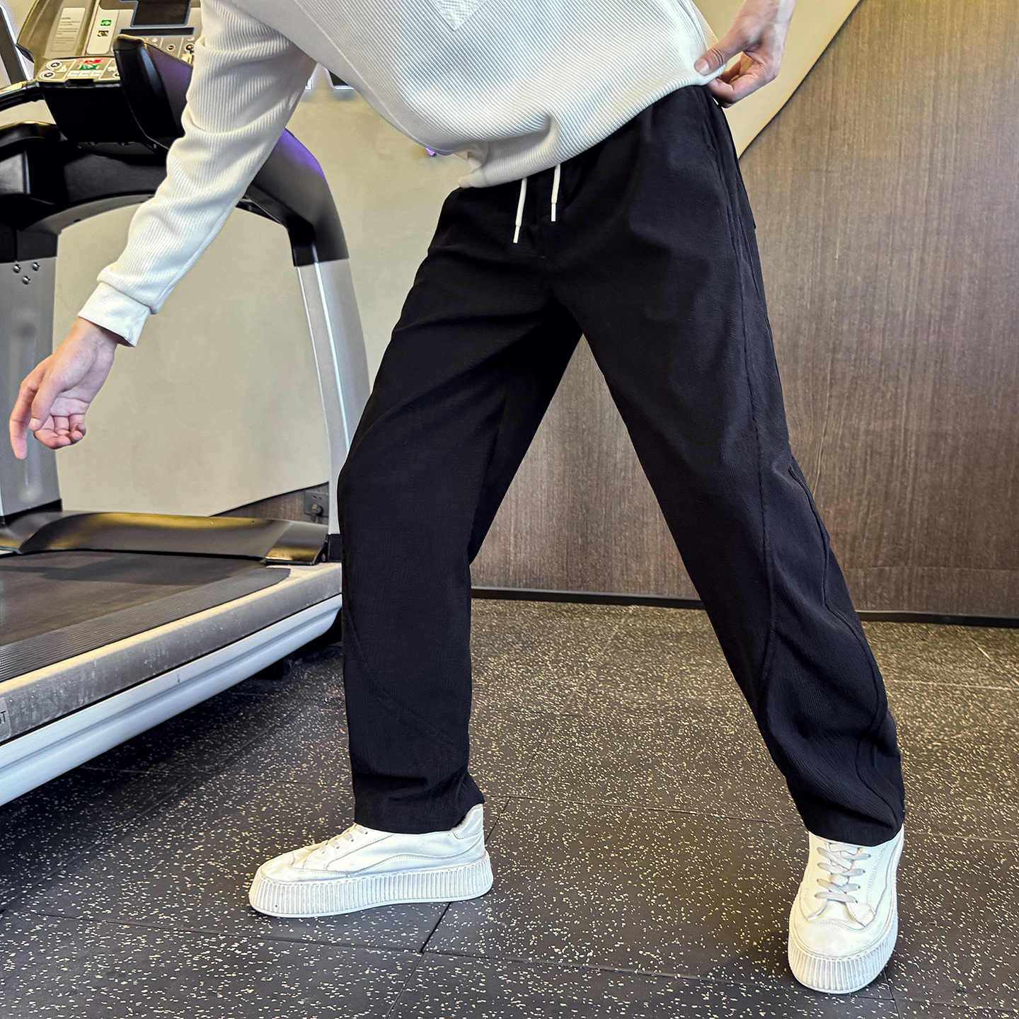 男士秋冬新款提花休闲裤修身直筒裤 C207-70006-P65控95