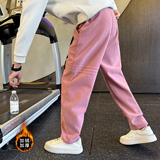 男士冬季加绒休闲裤条纹直筒裤C207-70018-P68控98，男装卫衣，电商C207