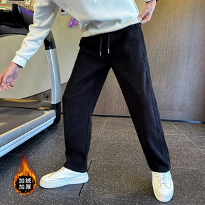 男士冬季加绒休闲裤纯色直筒裤 C207-5085-P69控99，男装卫衣，电商C207