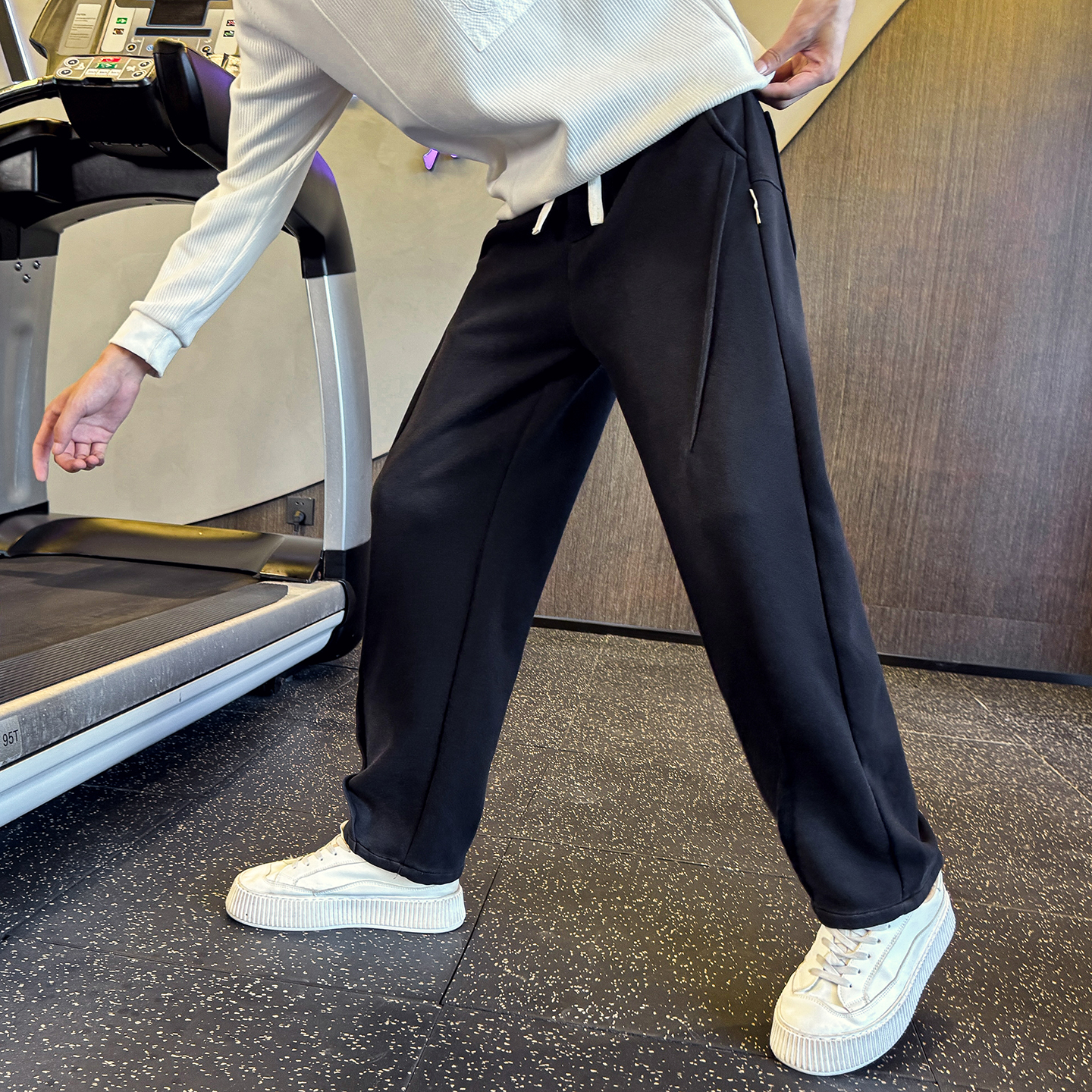 秋冬男士新款卫裤水洗针织休闲裤直筒裤C207-1110-P68控98，男装休闲裤，电商C207