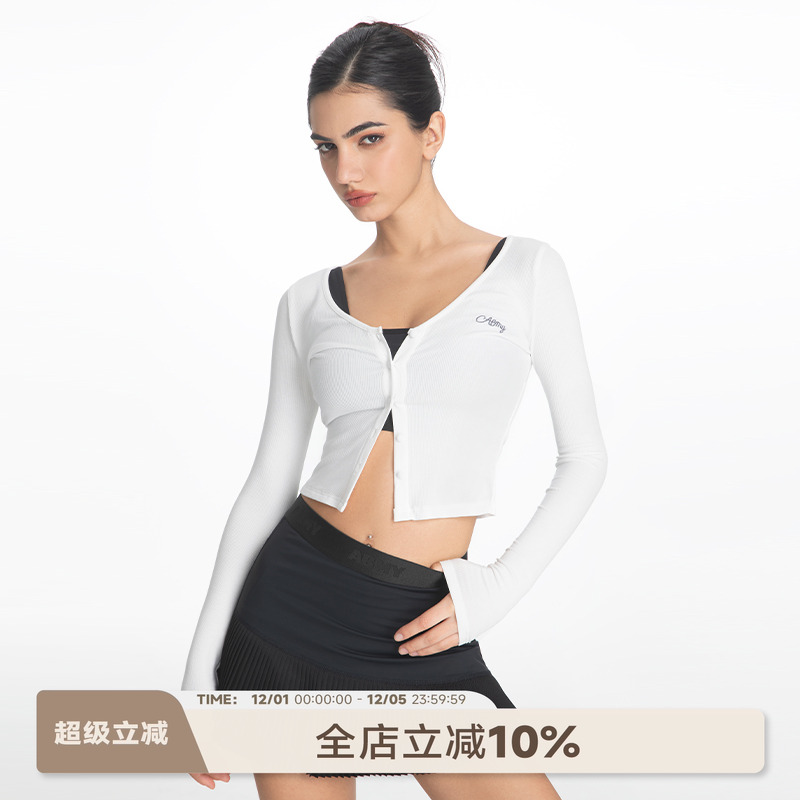 防晒长袖新款灰色针织开衫女