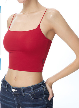 noBra by ABMY吊带女夏内搭自带胸垫性感上衣遮副乳显瘦百搭背心