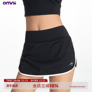 开衩网球运动包臀短裙女高弹健身高尔夫裙裤 ABMY 防走光 omni