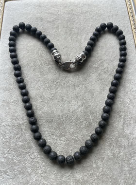 青岛饰品黑色火焰石项链不退不换 03