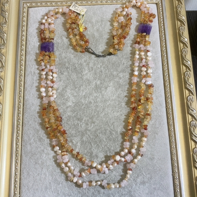 老货925配件天然石项链不退换5.70