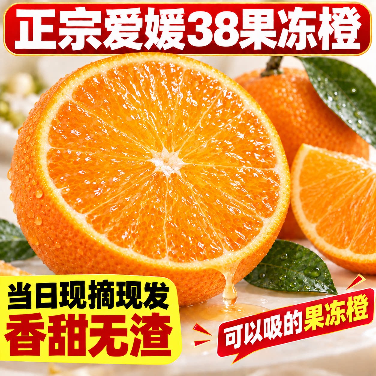 爱媛38号果冻橙新鲜橙子水果当季整箱四川蜜桔柑橘手剥橙整箱包邮