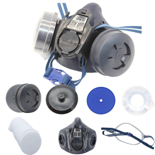 日本重松面具TW02S原装配件可水洗T2芯静电棉出气阀进气阀头绳