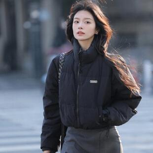 瑾姑娘【美式复古】90白鸭绒美式复古小个子加厚立领面包羽绒服女