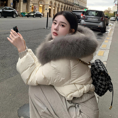 设计感小个子短款羽绒服女