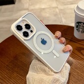 magsafe车载磁吸充电壳适用iphone14promax苹果13pro手机壳11防摔12无线plus保护套mini亚克力xr简约透明78p