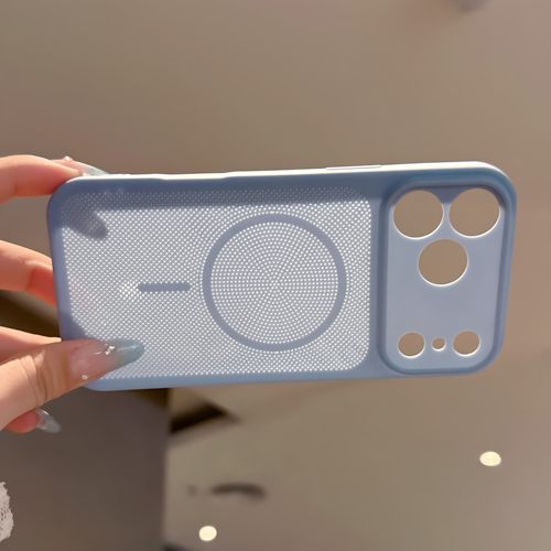 超薄磨砂网孔散热秒变18pro适用苹果17promax手机壳iphone16pro全包15plus轻薄款14带圈无磁tpu软壳13肤感12