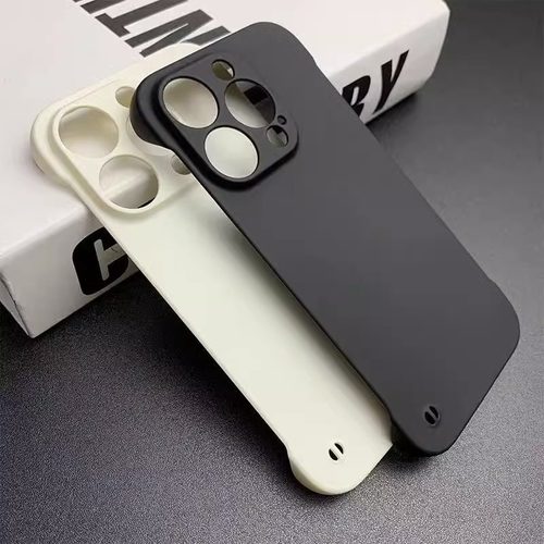肤感磨砂无边框适用苹果16手机壳iPhone13硬壳15ProMax超薄11散热xsMax半包保护套14裸机手感简约高级感防摔x