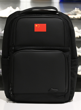 李宁男女同款双肩包背包2025新品国旗户外电脑包学生书包ABSV477