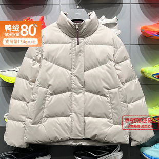 李宁女子保暖防泼水立体裁剪2025冬季 鸭绒短羽绒服AYMV196 新品