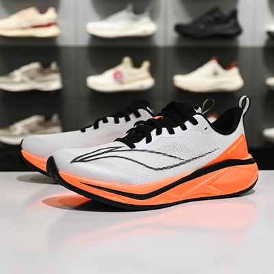 李宁男大童反光舒适童跑步鞋