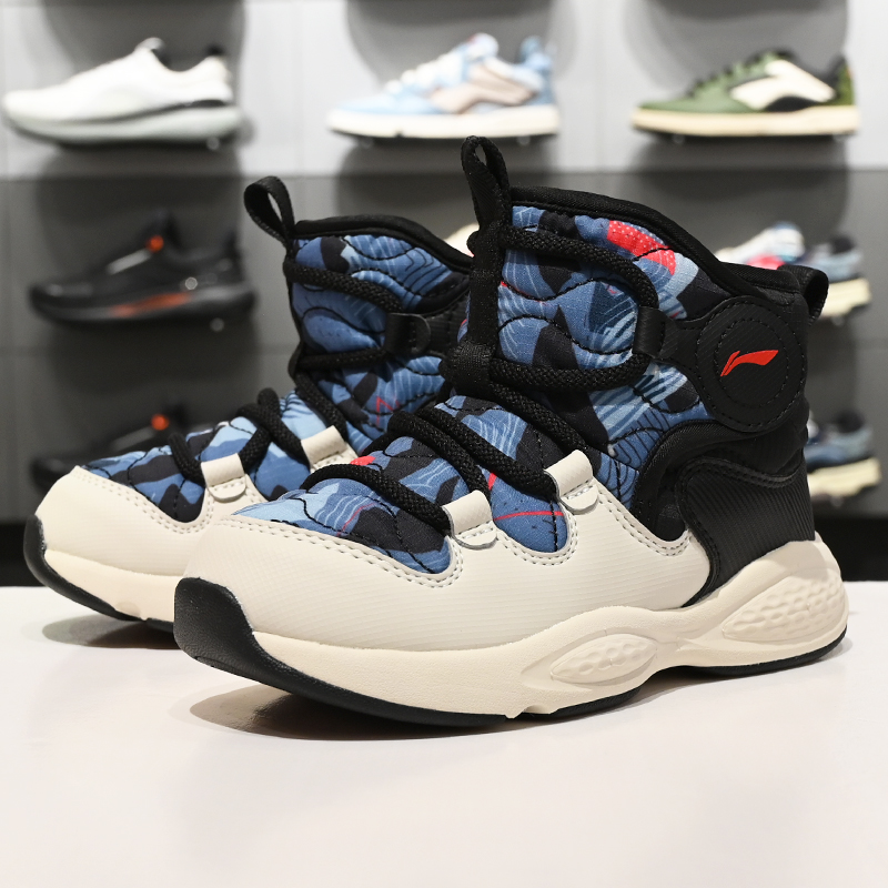 李宁保暖防泼水高帮休闲鞋