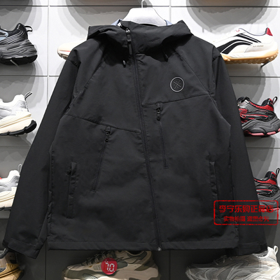 李宁男子防泼水休闲外套