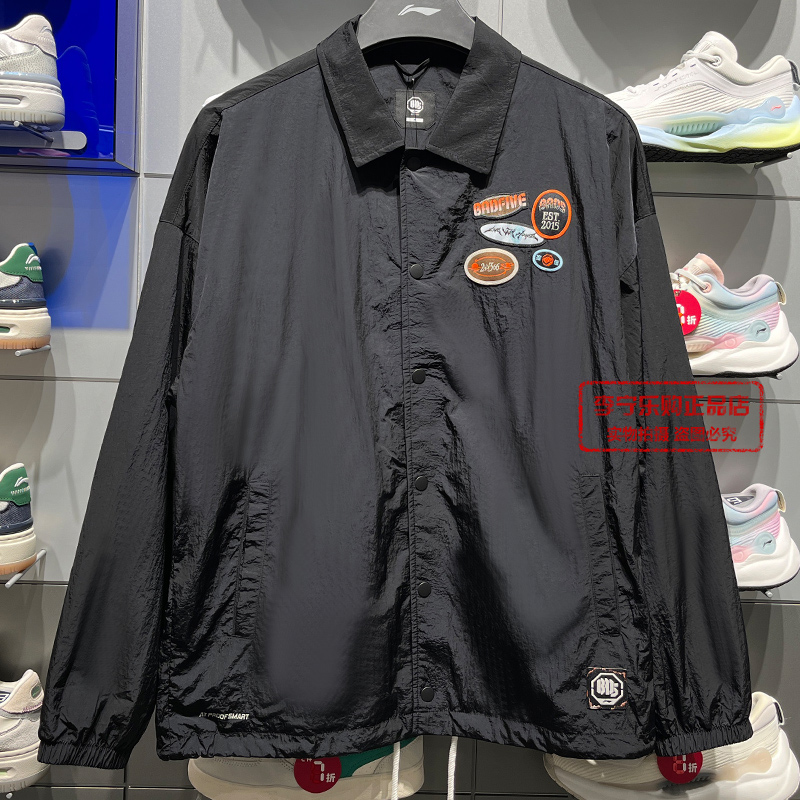 李宁男子翻领休闲外套