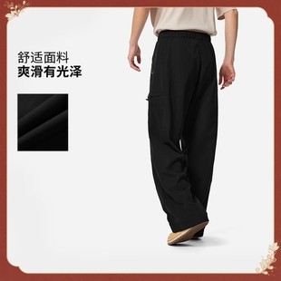 李宁中国文化系列故宫联名2025秋季 AYKV837 男子直筒宽松运动长裤