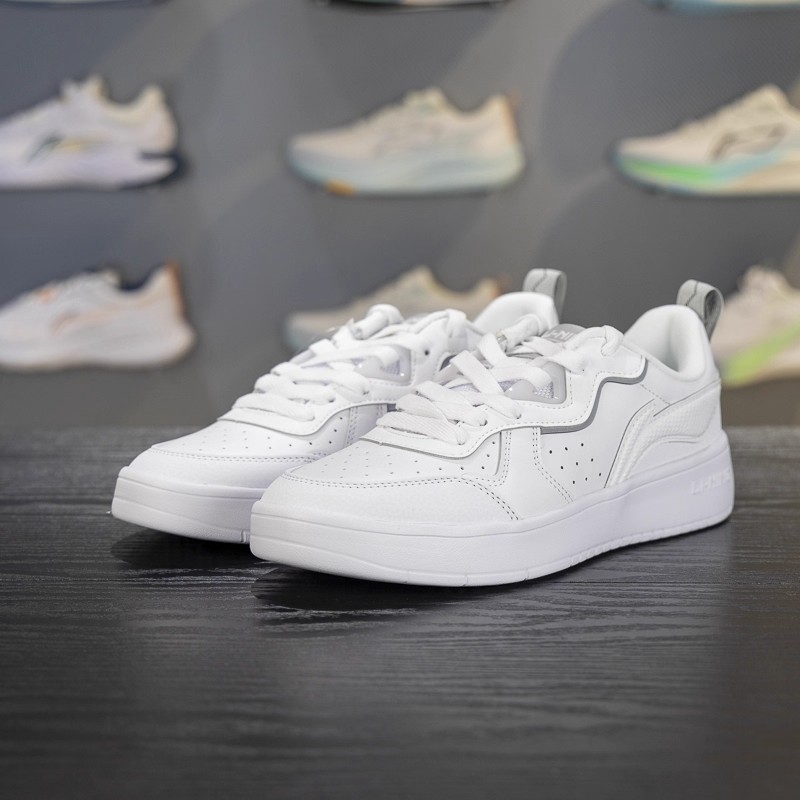 李宁男女款低帮板鞋2025秋季新品耐磨百搭休闲鞋运动鞋AGCV237