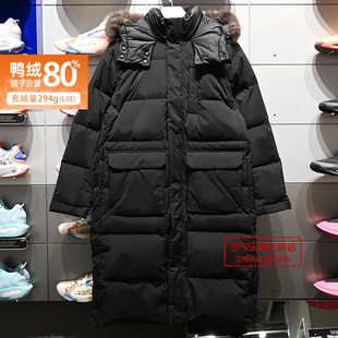 李宁男子长羽绒服2025冬季 连帽80%鸭绒保暖宽松外套AYMV343 新品