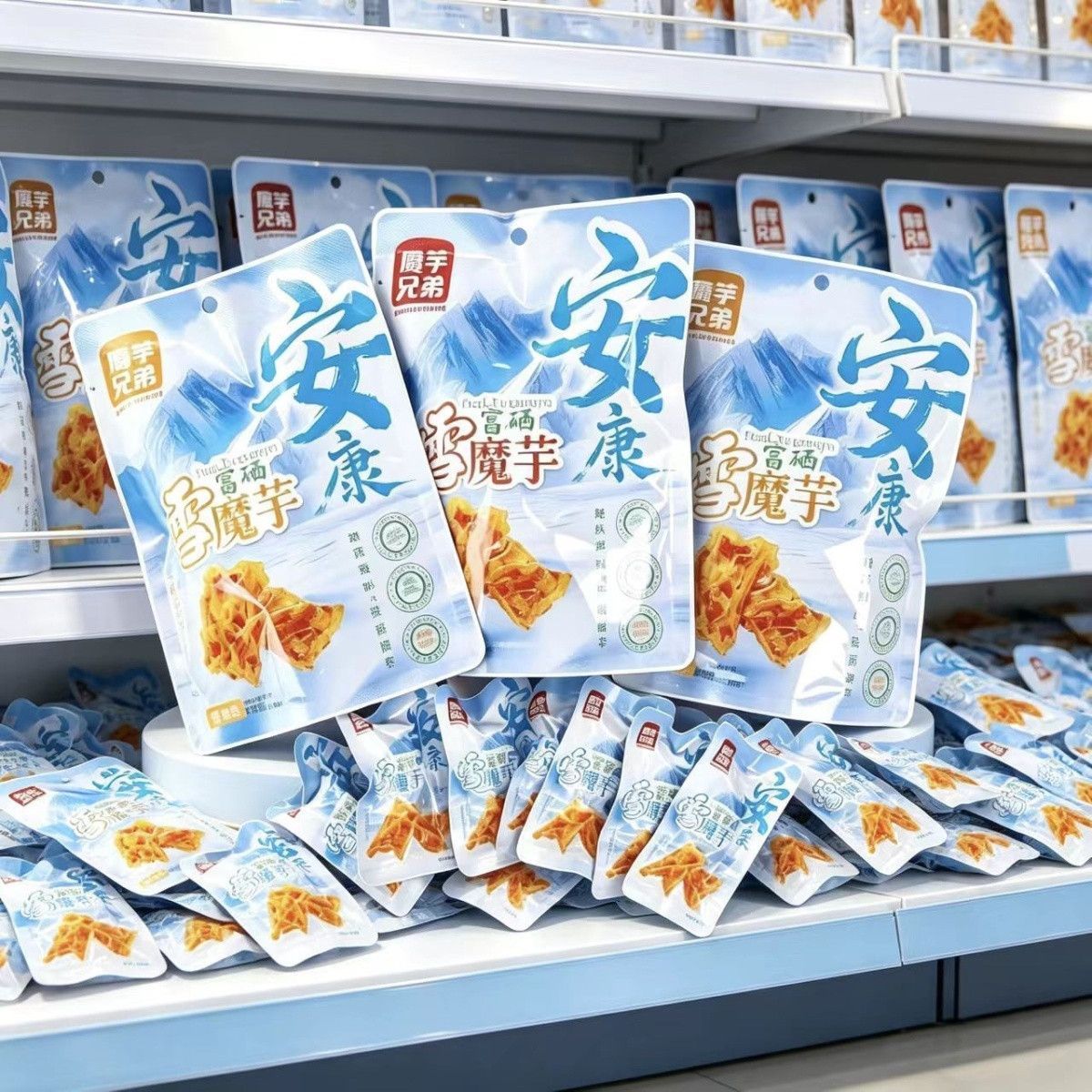 富硒雪魔芋魔芋兄弟安康雪魔芋安康特产112g休闲即食追剧袋装解馋