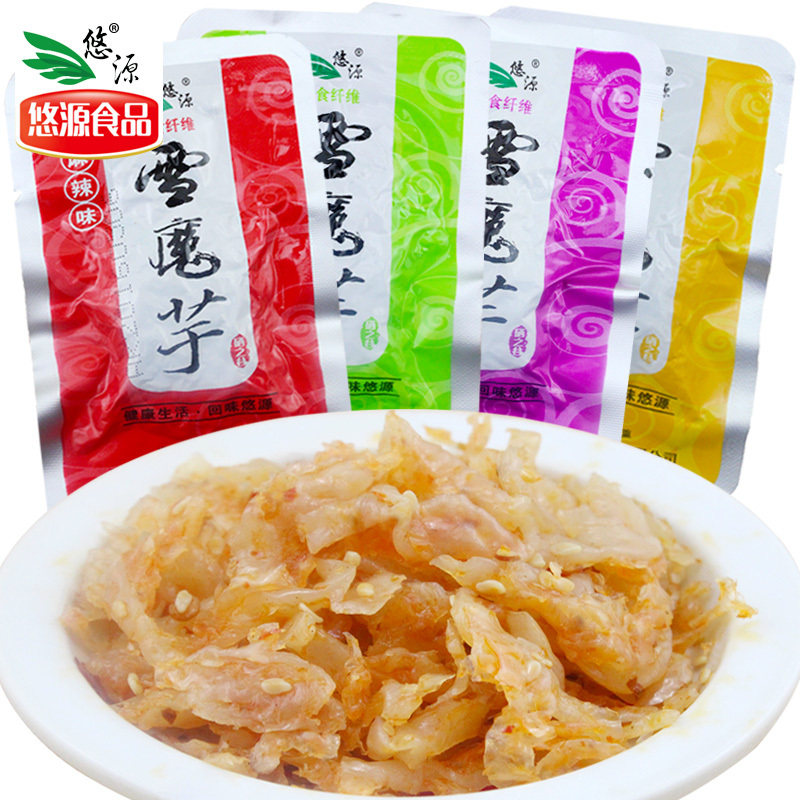 悠源雪魔芋魔芋干魔芋丝休闲零食陕西安康特产500g弹爽魔芋多口味