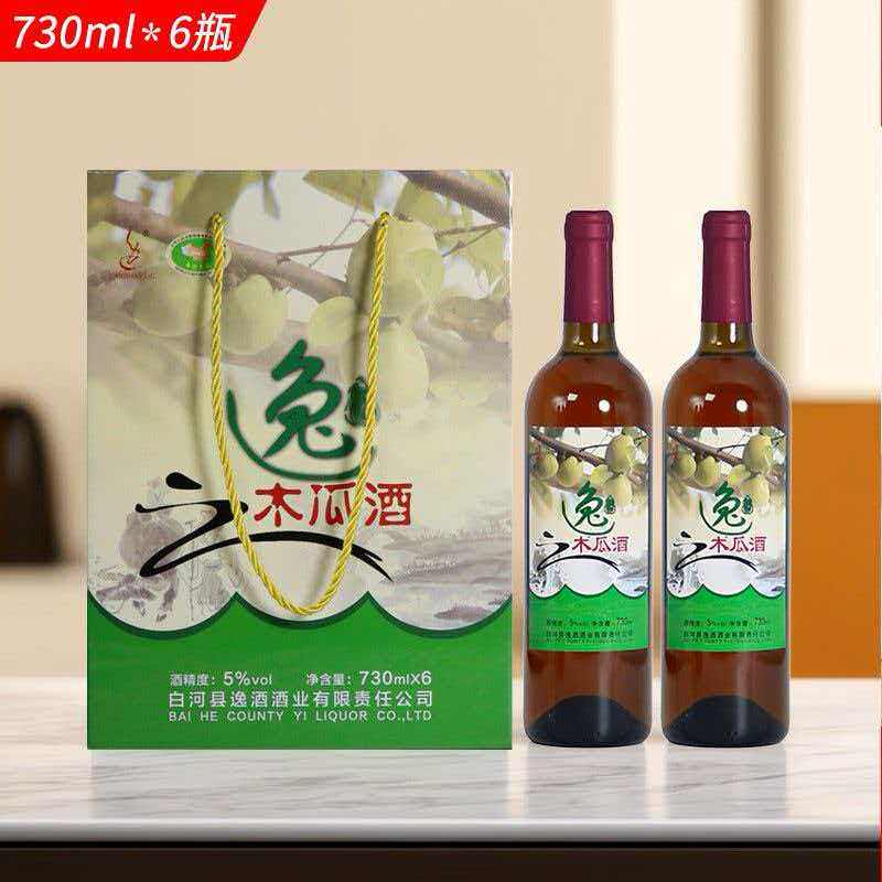 逸牌5度木瓜酒陕西白河木瓜酒逸牌果酒微醺女士低度甜酒特产酸甜