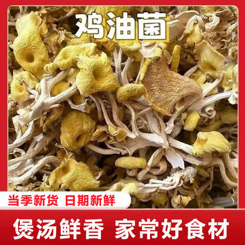 鸡油菌干货黄金菇榆黄菇蘑菇安康特产100g黄丝菌干货煮汤鲜香味美