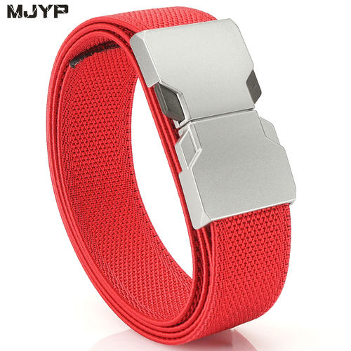 本命年红色自动快脱战术腰带男