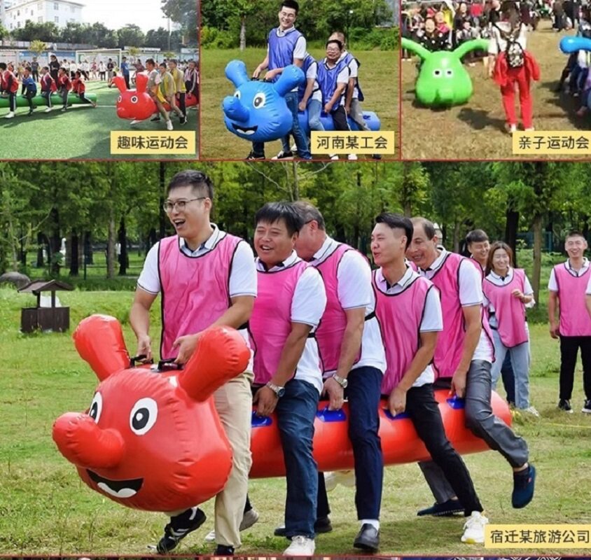 乃力团建趣味运动毛毛虫