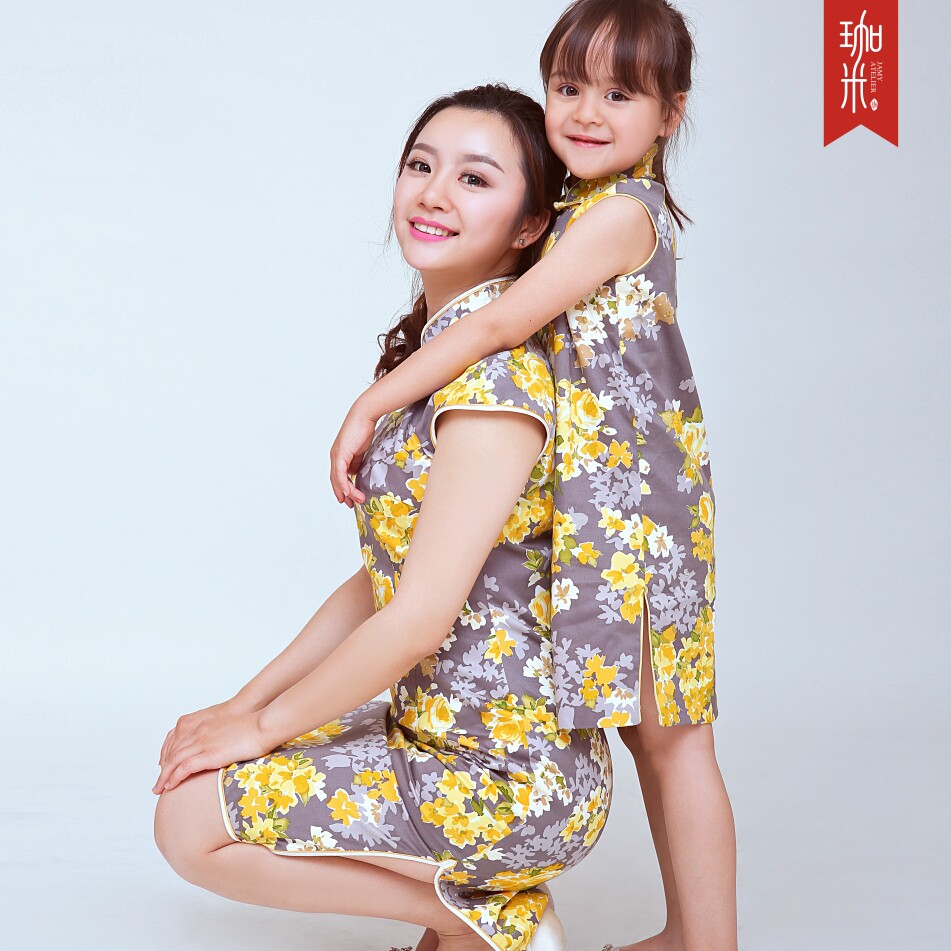 珈米原创亲子旗袍女童旗袍亲子装旗袍裙中大童唐装母女夏装连衣裙|msdalam kategori Kanak-kanak/Bayi/Keluarga dipasang, Kanak-kanak cheongsam/pakaian/pakaian kebangsaan, Cheongsam - dari Buy2taobao.com untuk memberikan perkhidmatan ejen Taobao profesional membeli