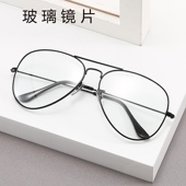 钢化玻璃耐磨平光眼镜防风尘飞溅挡风通光透明白色男士 护目镜潮女