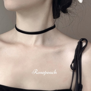 rosepeach「Quiet」原创少女复古进口高品质双面丝绒choker项链
