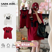 宝宝衣服可爱母女母子装 sarakids亲子装 一家三口薄款 新款 2026夏季