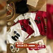 满月宝宝短袖 婴幼儿衣服洋气小月龄百天周岁超萌夏装 T恤夏季 薄款