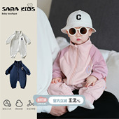 婴幼儿卫衣爬服拉链外出服 春秋款 婴儿连体衣超萌宝宝春装 衣服韩版
