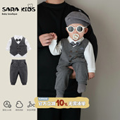 婴童周岁礼服分体童装 男童春季 宝宝衣服春秋帅气西装 2026新款 套装