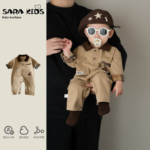 男宝宝连体衣婴儿满月衣服