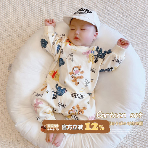 婴儿衣服春秋连体衣宝宝秋装爬服超萌秋季新生儿睡衣幼儿哈衣爬服