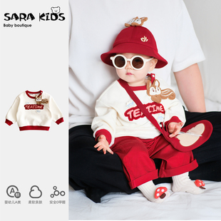 儿童上衣 宝宝卫衣春秋款 婴儿衣服超萌洋气婴幼儿套头衫 秋季 25新款