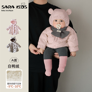 小月龄上衣保暖外穿童装 新款 婴儿衣服2025冬装 宝宝羽绒服外套冬季