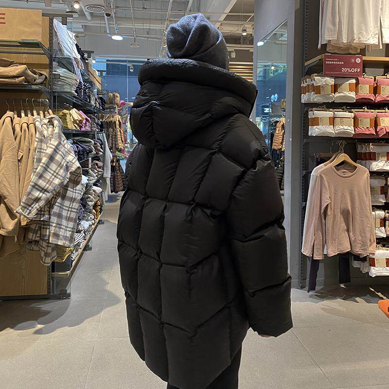 茧形加厚中长款泡芙羽绒服