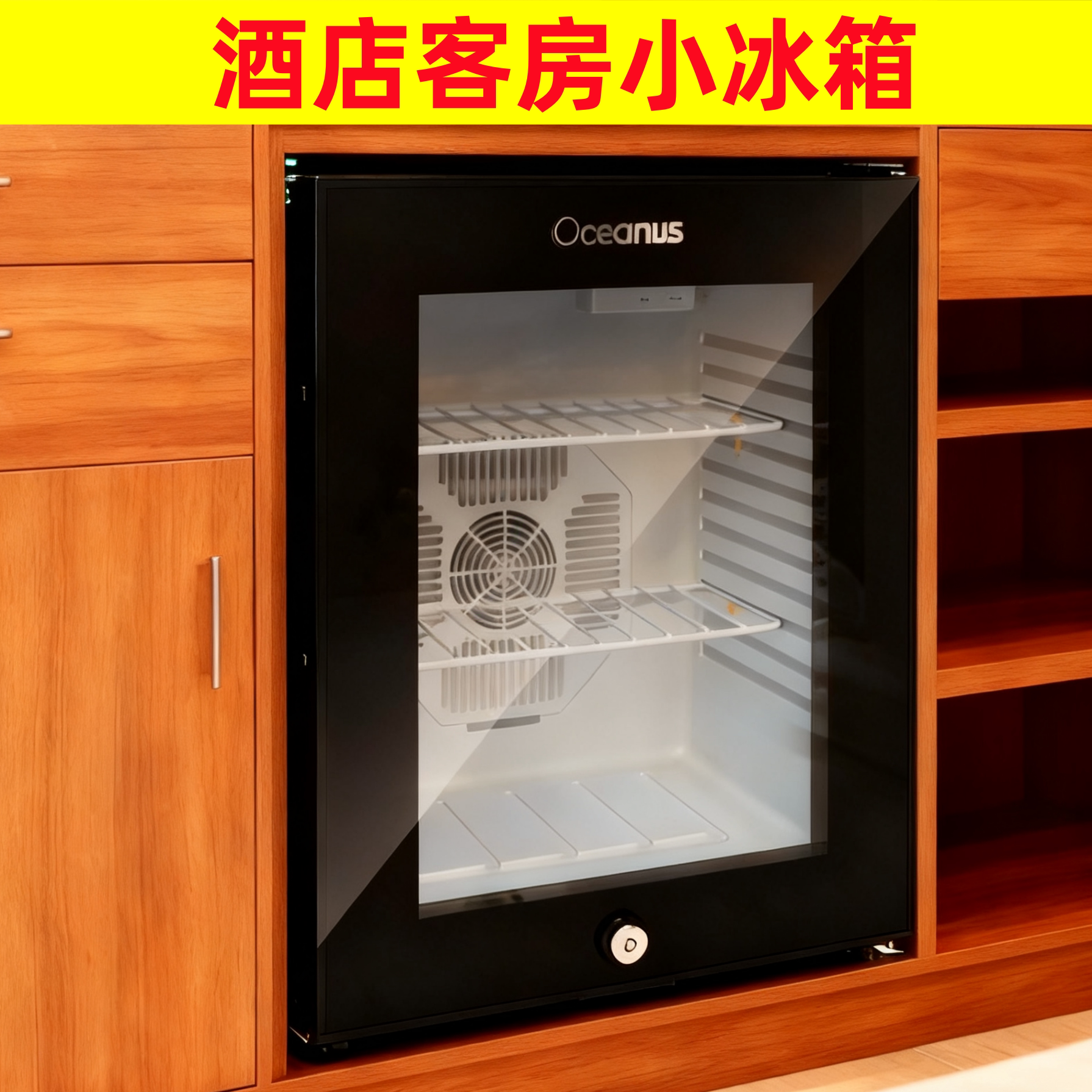 欧申纳斯酒店客房小冰箱迷你小型展示柜嵌入式全静音冰箱茶叶柜